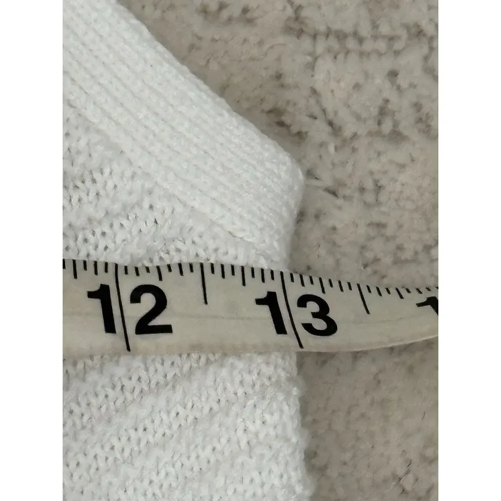 Abercrombie Kids White Knit Sweater Dress Girls 13 14 Sleeveless Crochet Cotton